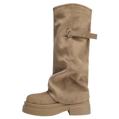 达芙妮2025新款厚底裤管靴