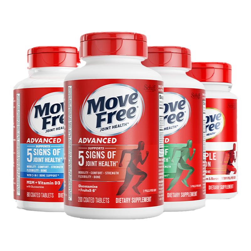 保税进口Schiff MoveFree益节氨糖维骨力软骨素骨胶原护关节钙片