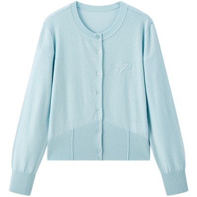 太平鸟全羊毛氧气开衫