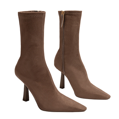 WILLWISHES秋冬法式细跟高跟靴