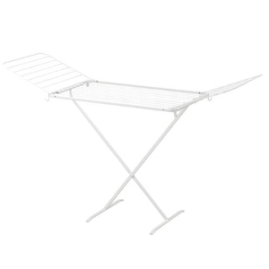 上海IKEA宜家穆利格落地式晾衣架白色阳台折叠晒衣架国内代购