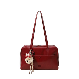 南风Chio2nd 巴赫站台枕头包保龄球包红色婚包手提包女单肩斜挎包