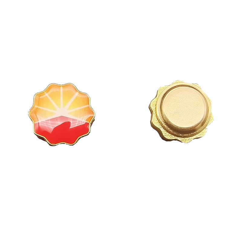 标准中石油胸针领徽蝴蝶扣磁铁