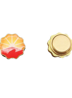 标准中石油胸针领徽蝴蝶扣磁铁