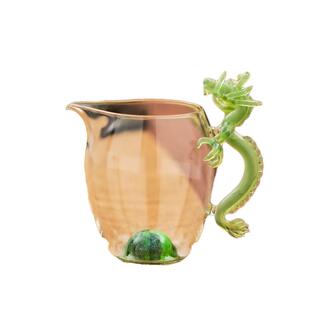 晶焱翡翠龙把手玻璃公道杯耐高温高端分茶器高颜值新款独特送礼