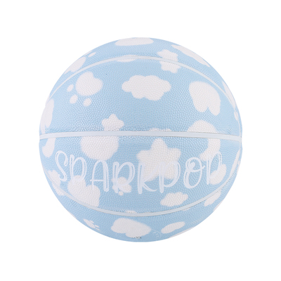 棉花糖云朵蓝色天空篮球