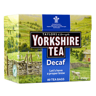 英国进口泰勒茶约克夏低因红茶茶包脱咖啡因纯红茶孕妇可以喝的茶
