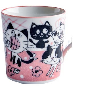 日本进口猫法西陶瓷手绘马克杯日式涂鸦可爱动物轻量家用办公杯子