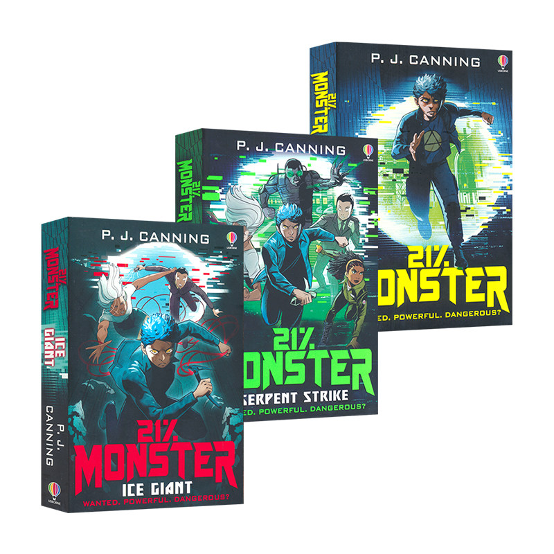 21% Monster Ice Giant Serpent Strike 21% 怪兽系列 3册 儿童科幻冒险故事 外星人 青少年课外读物 英文原版进口图书