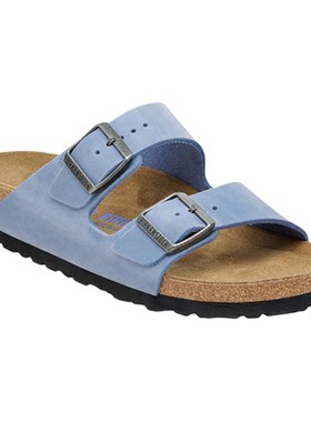BIRKENSTOCK勃肯涂油皮软底拖鞋