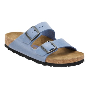 BIRKENSTOCK勃肯德国进口男女款牛皮革涂油软底Arizona双扣凉拖鞋