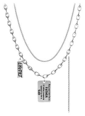 嘻哈多层钛钢粗项链女轻奢毛衣链