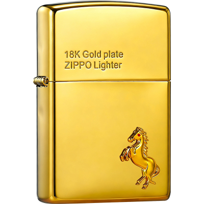 zippo打火机原装正品18k镀金2026年生肖马年限定版送男友礼物煤油