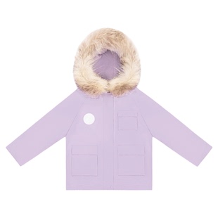 HONORE古月 进口波兰95白鸭绒 可拆卸貉子大毛领 派克连帽羽绒服