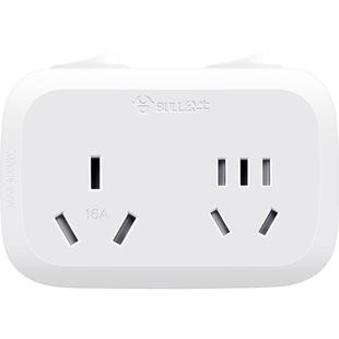 公牛空调插座转换器16a转10a转换插头16安插板专用插排大功率三孔