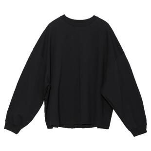 Carolingian 極简ROW风松弛感!高克重精梳棉廓形长袖T恤宽松上衣