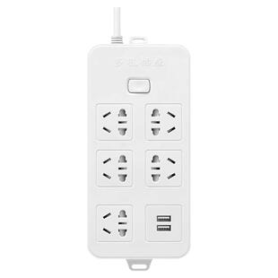 10插位多功能插板带线超长10米插座面板多孔大功率插排圆孔插线板