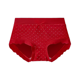 7A级抗菌胖mm红色大码内裤女莫代尔无痕女生不夹屁股200斤特大码