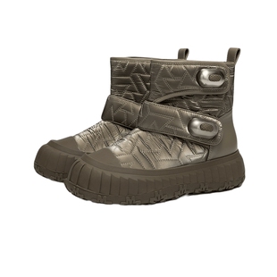 MIO米奥冬季新款圆头厚底雪地靴酷趣有型短靴百搭增高靴子女