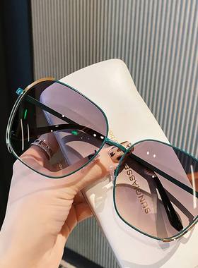 大框遮脸偏光镜个性复古太阳镜女高级感墨镜男韩版潮防紫外线素颜