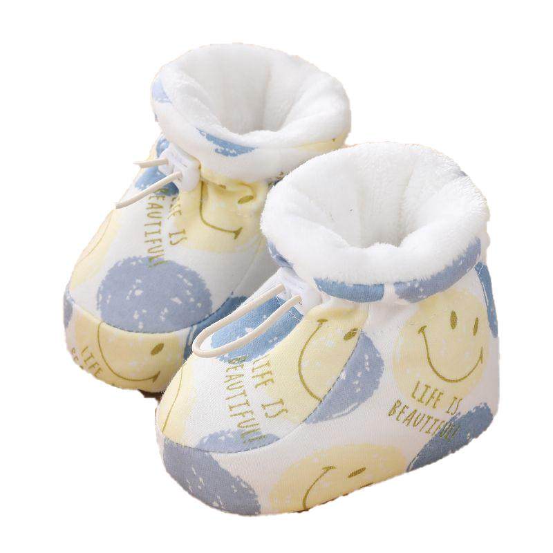 秋冬款加厚保暖鞋套加绒不掉鞋0-1岁男女宝宝3-6--11个月婴幼儿鞋