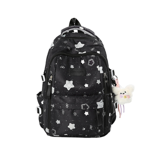 书包初中生女蓝色系高颜值ins风大容量小众不撞款双肩包女大学生