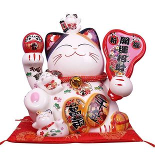 全球限量版日本正版龙猫招财猫陶瓷摆件大号生日礼品龙猫公仔包邮