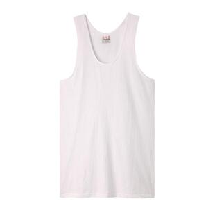 老头衫中老年人纯棉白背心跨栏夏季薄款宽松大码男士汗衫圆领短袖