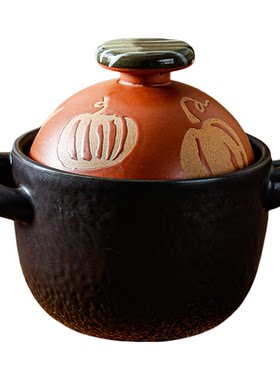 日式复古陶瓷砂锅家用耐高温炖汤煲汤煲仔饭锅耐高温干烧不裂炖锅