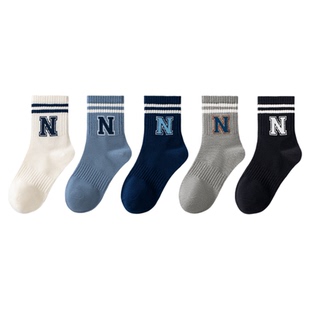 七巧板儿童袜子男童纯棉吸汗运动袜春秋棉袜青少年男孩秋冬中筒袜