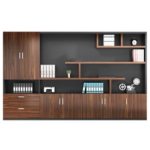 文件柜木质储物柜资料柜档案柜家用玻璃门书柜办公室收纳置物柜子