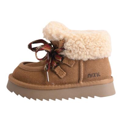 儿童绒面防水雪地靴加厚保暖棉靴