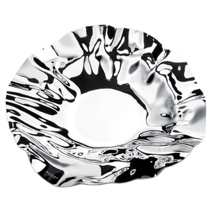 摩登MODERN北欧轻奢风不锈钢涟漪大号水果盘家用装饰摆乔迁礼物