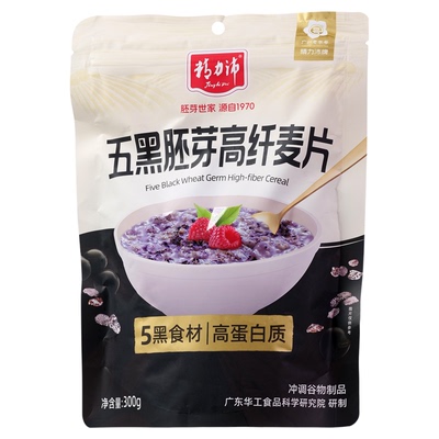 精力沛五黑麦片高纤谷物胚芽