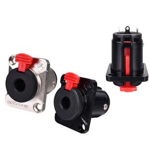 罗科斯通大三芯插头底座6.35插座立体声母座D型面板音频安装6.5母