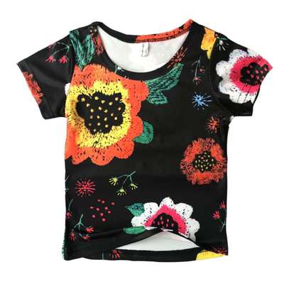 韩版纯棉圆领儿童短袖t恤