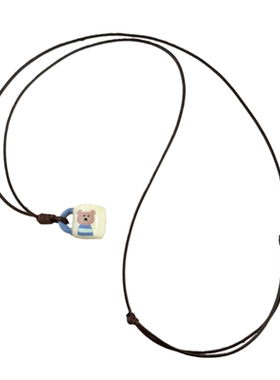 原创手作石塑粘土迷你杯子项链