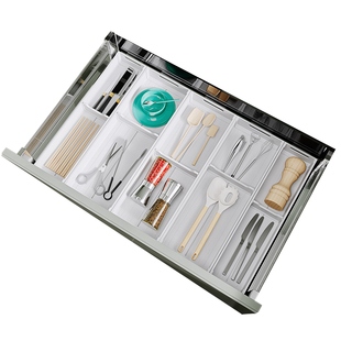 橱柜抽屉餐具收纳分隔内置厨房筷勺刀叉碗筷橱柜内分格筷子收纳盒