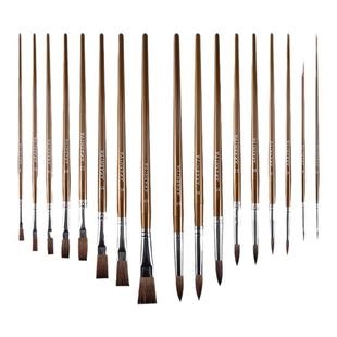 日本akashiya明石屋马毛画笔水彩笔美术生专用水粉笔专业水彩画笔丙烯笔调色颜料笔油画上色笔笔刷中国画毛笔