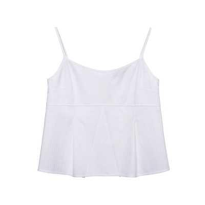 loeuvre后开叉吊带背心夏新品