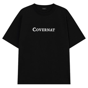 【英宇同款】COVERNAT韩国t恤潮牌2026款短袖舒适棉宽松纯色上衣
