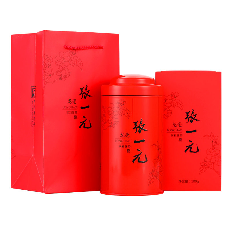 张一元茉莉花茶叶龙毫礼盒