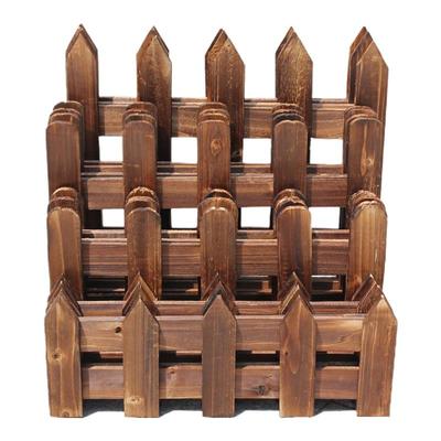 碳化木篱笆花坛庭院围栏