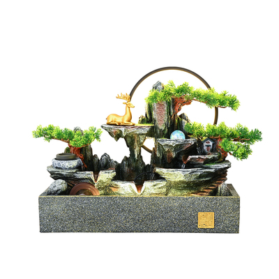 流水摆件循环水客厅办公室招财进宝风水轮桌面水景观装饰乔迁礼物