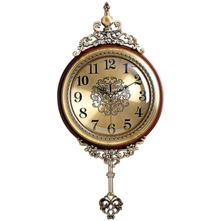 美式客厅挂钟2026新款高档大气钟表家用欧式装饰挂表时钟挂墙壁