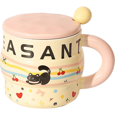 鹿谷川可爱小狗陶瓷杯子