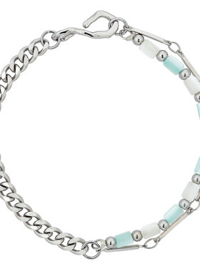 BZV水晶串珠渐变蓝色双层手链