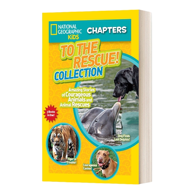 英文原版 National Geographic Kids Chapters To the Rescue! Collection 国家地理儿童章节书 救援动物合集 英文版 进口英语书