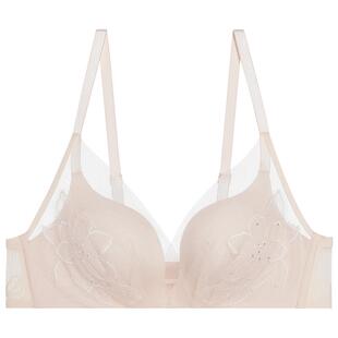 爱慕花之秘境内衣女无钢圈中厚杯隐孔杯小胸聚拢舒适文胸