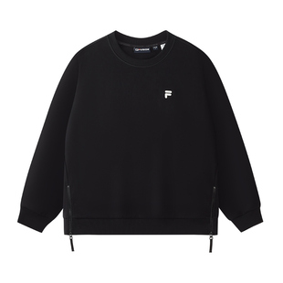 FILA FUSION斐乐潮牌情侣款套头卫衣2026秋新款宽松针织长袖上衣